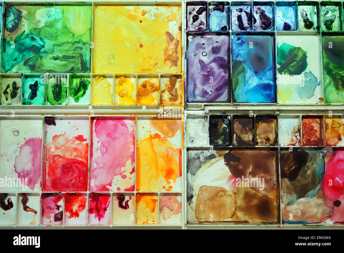 Colorful Palette - A very colorful and messy palette- a sign of lots of ...