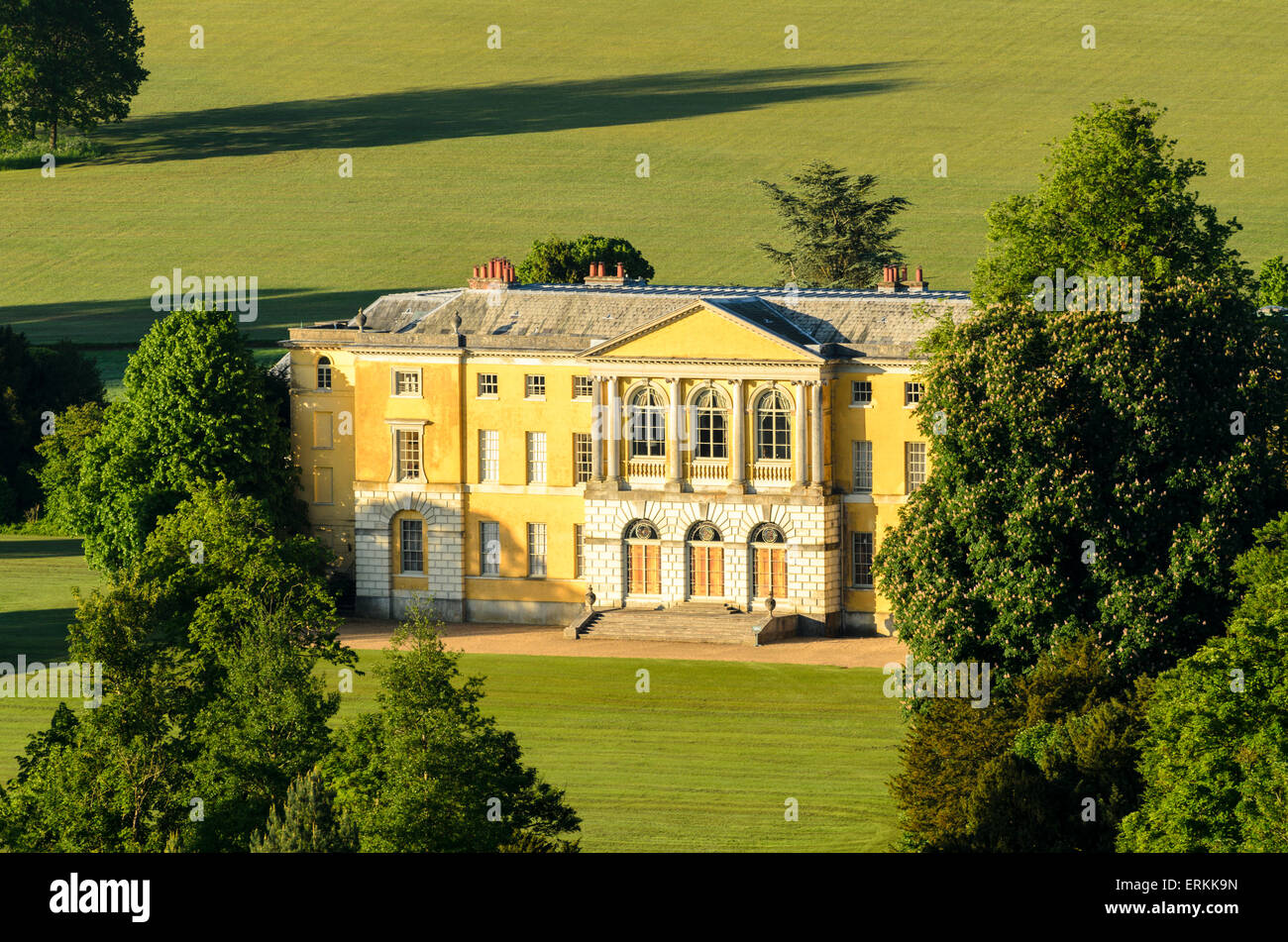 West Wycombe House. Built in the 18th Century, Grade1 Listed Building, home of The Dashwood Family, owned by The National Trust. Stock Photo