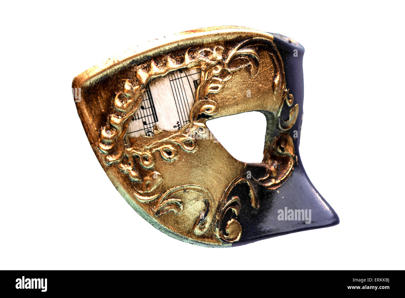 Venetian mask, cut-out with clipping path - to be montaged over face Stock Photo