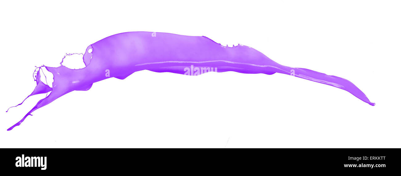 Purple splash isolated on white background Stock Photo - Alamy