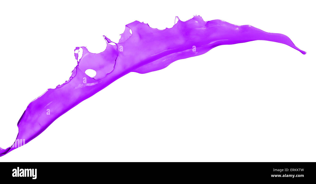 Purple splash isolated on white background Stock Photo - Alamy