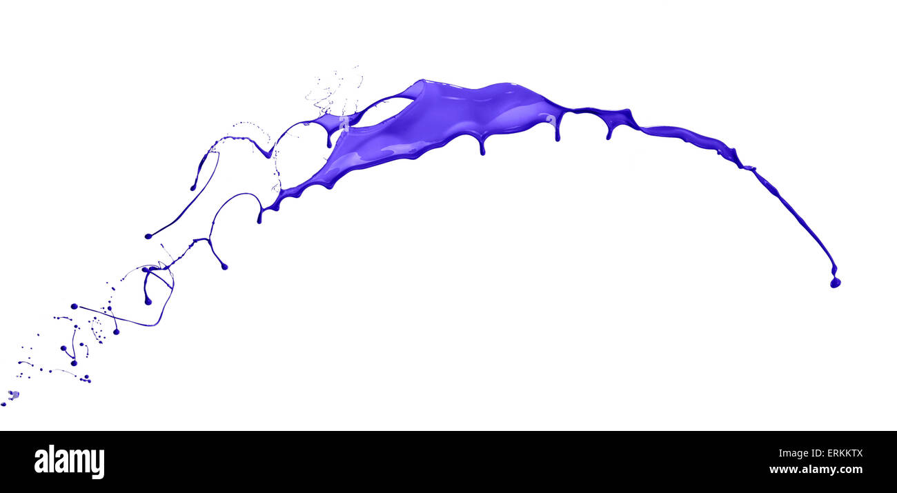 Purple splash isolated on white background Stock Photo - Alamy