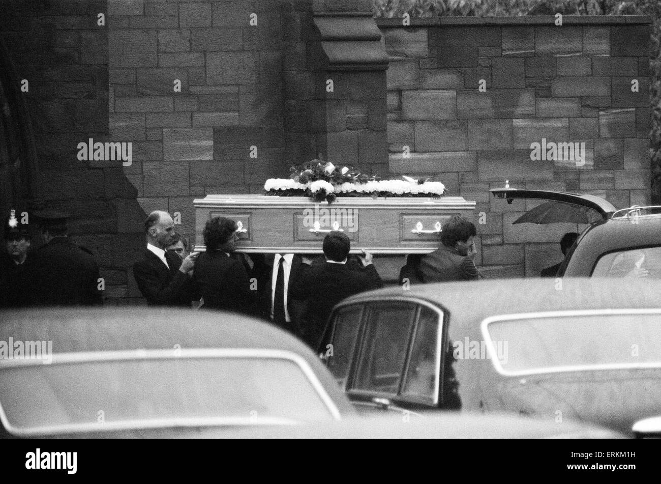 Funeral service of former Liverpool manager Bill Shankly, held at St
