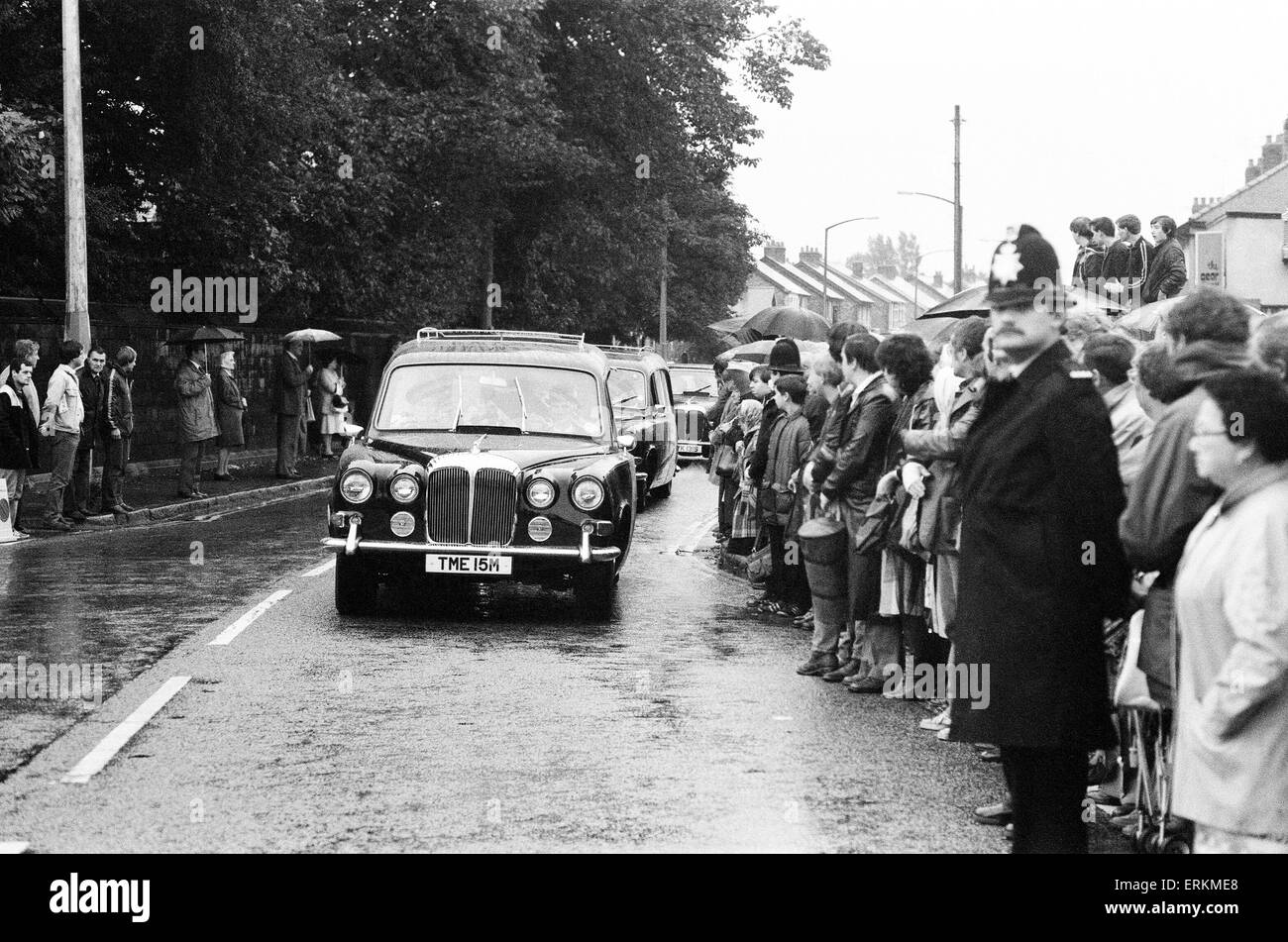 Funeral service of former Liverpool manager Bill Shankly, held at St