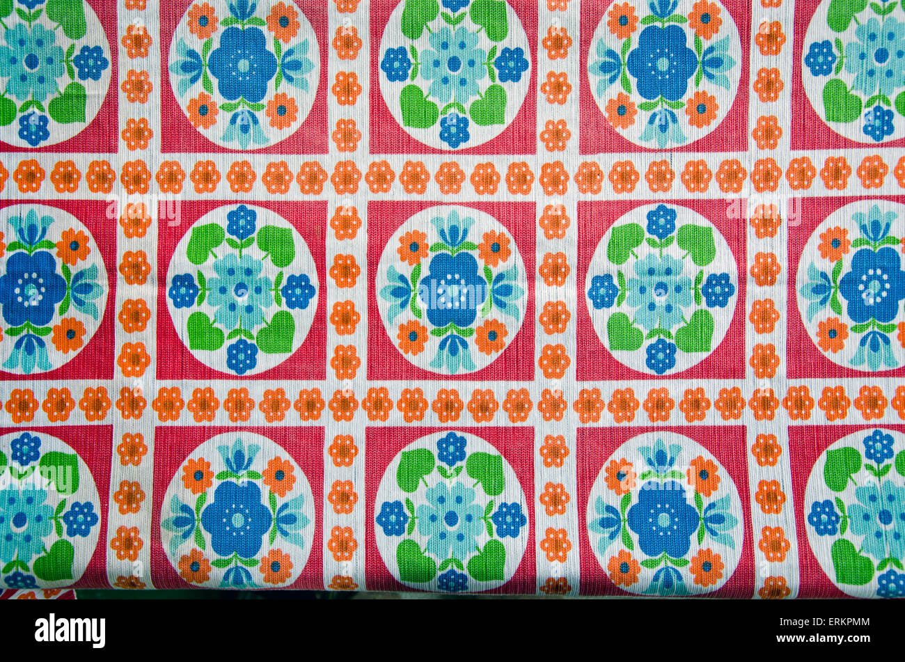 vintage colorful tablecloth background and texture Stock Photo - Alamy