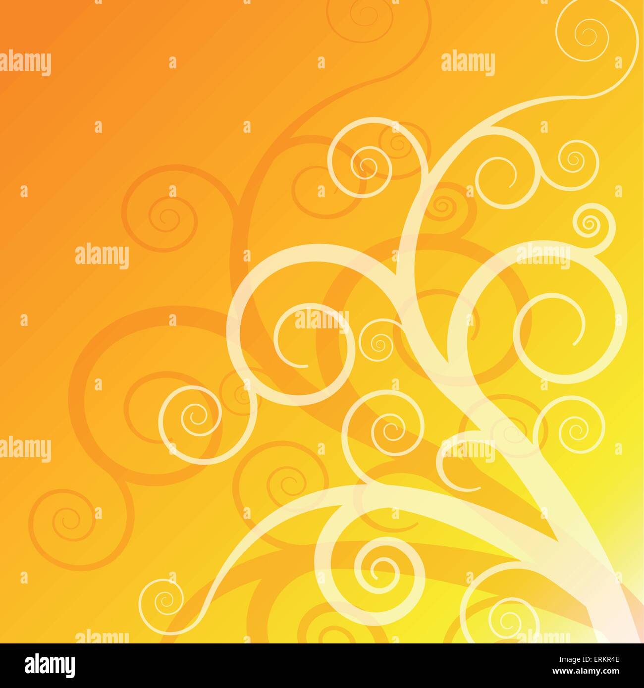 Vector illustration of orange floral background concept Stock Vector Image  & Art - Alamy