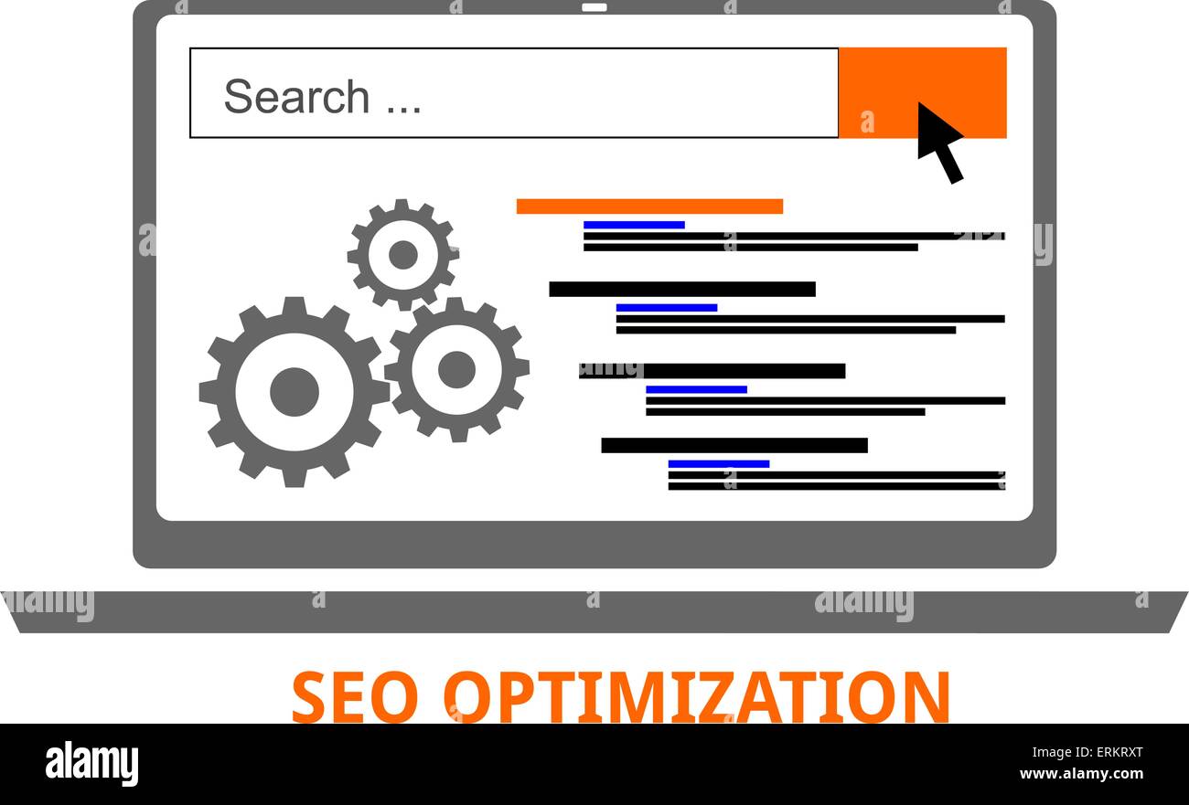 An illustration showing an seo optimization concept Stock Vector Image ...