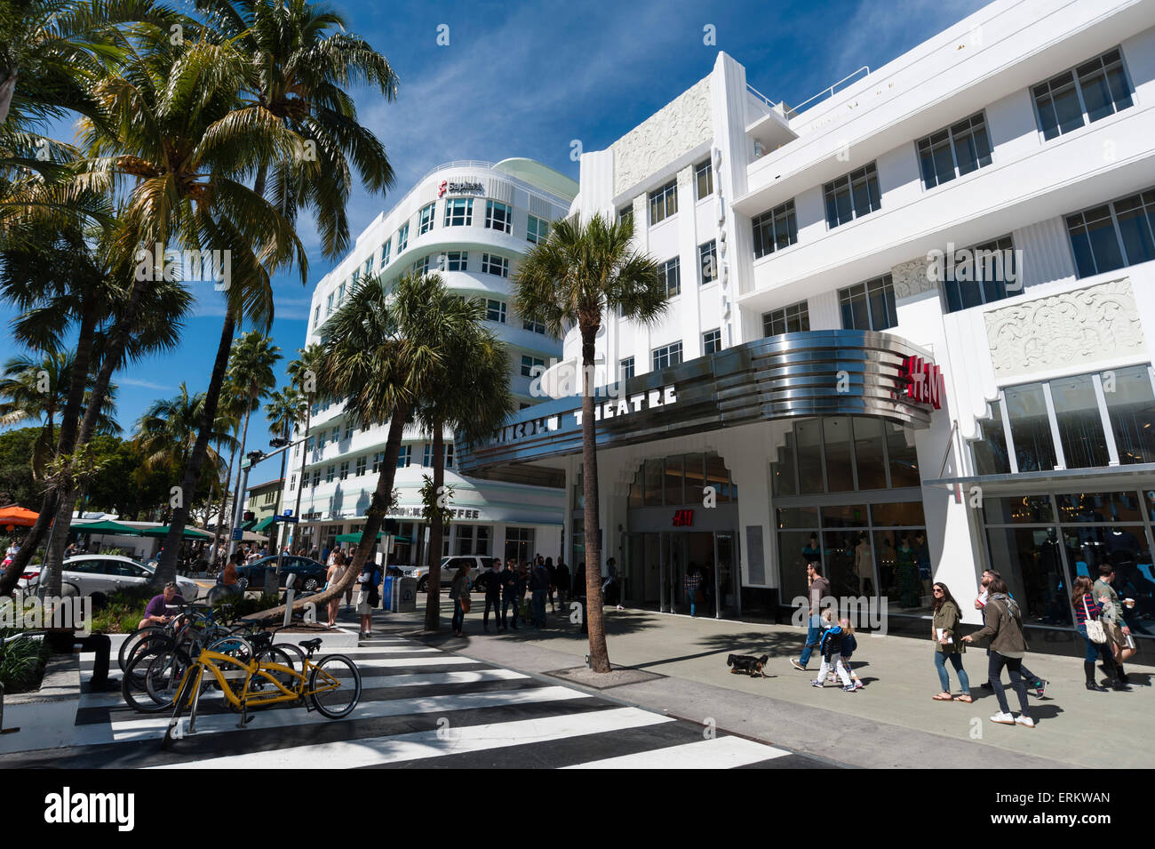 Lincoln Road Mall, South Beach, Miami Beach, Florida, United States of America, North America Stock Photo
