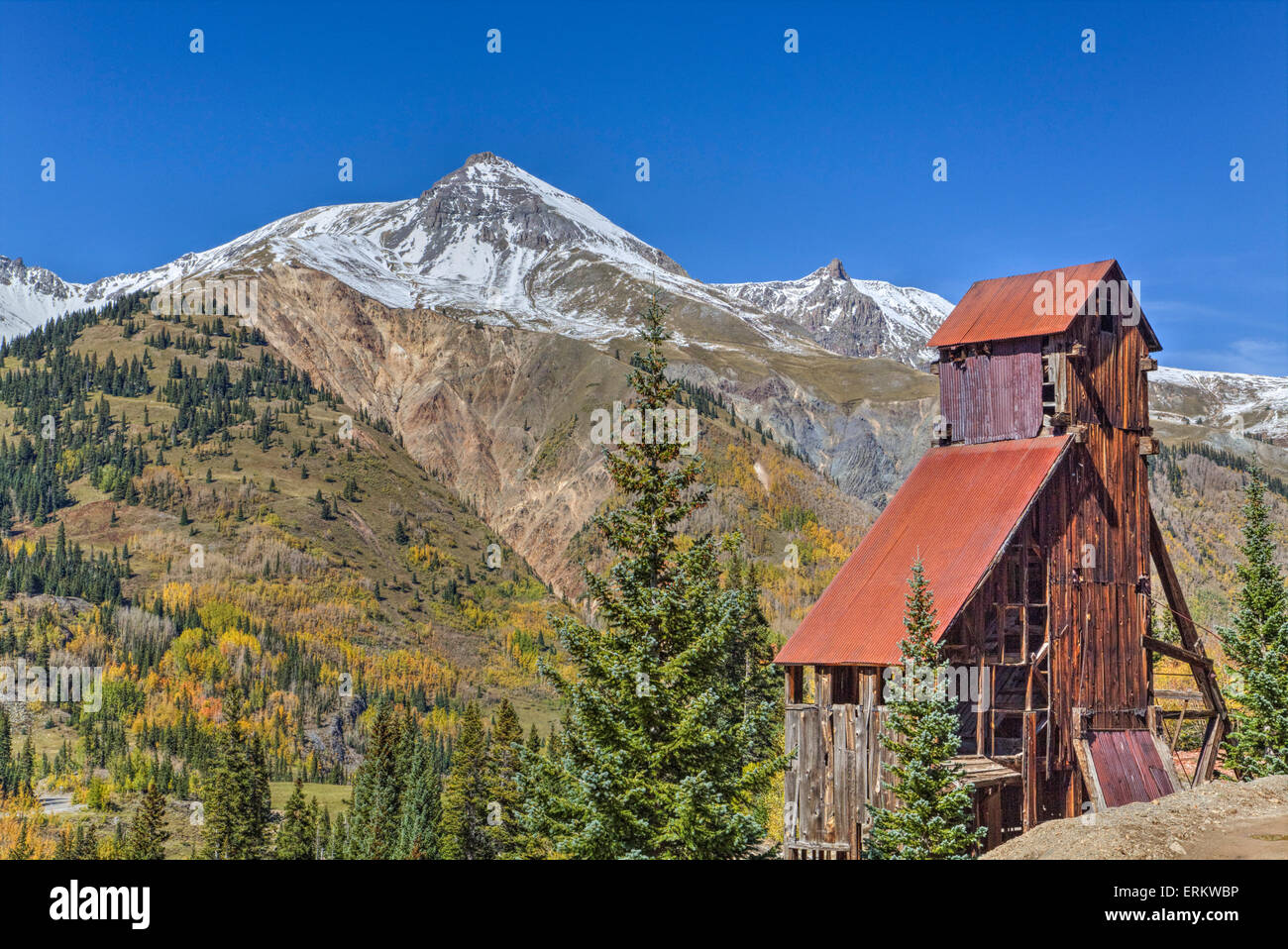 Yankee Girl Silver and Gold Mine, Ouray, Colorado, United States of America, North America Stock Photo