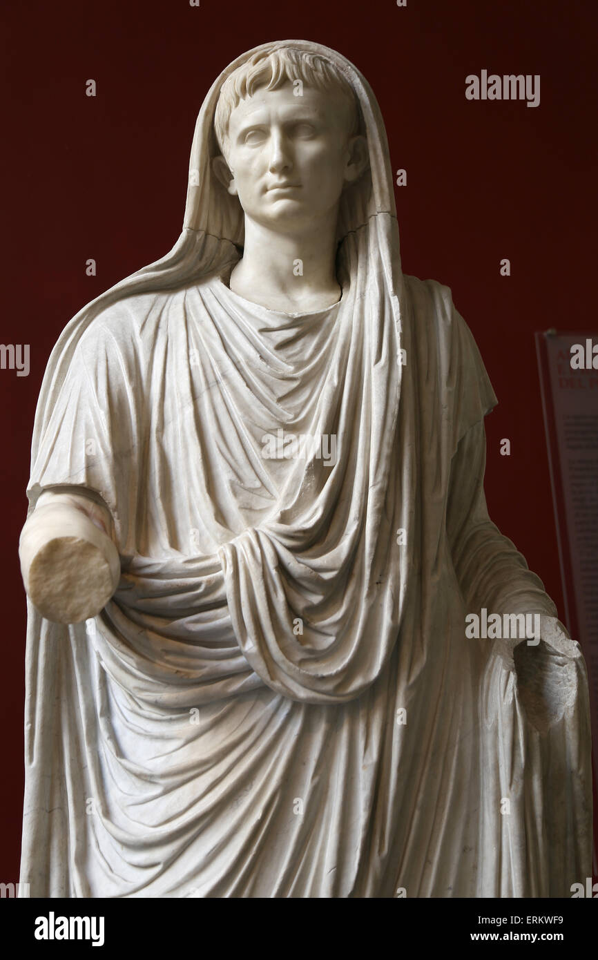 Via Labicana Augustus. Sculpture of the Roman Emperor Augustus (63BC ...