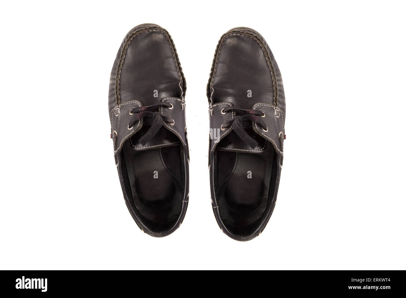 Black shoes isolated on white background Stock Photo - Alamy