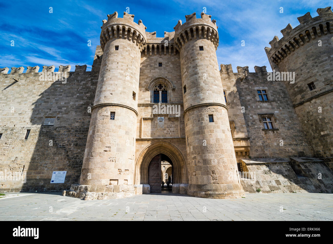 Sightseeing Of Rhodes. Grand masters Palace in Rhodes old town, Rhodes  island, Dodecanese Islands, Greece Stock Photo