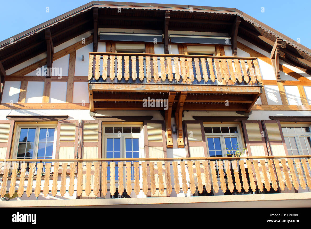 Luxury Ski Chalet in France (Villard-de-Lans) Stock Photo