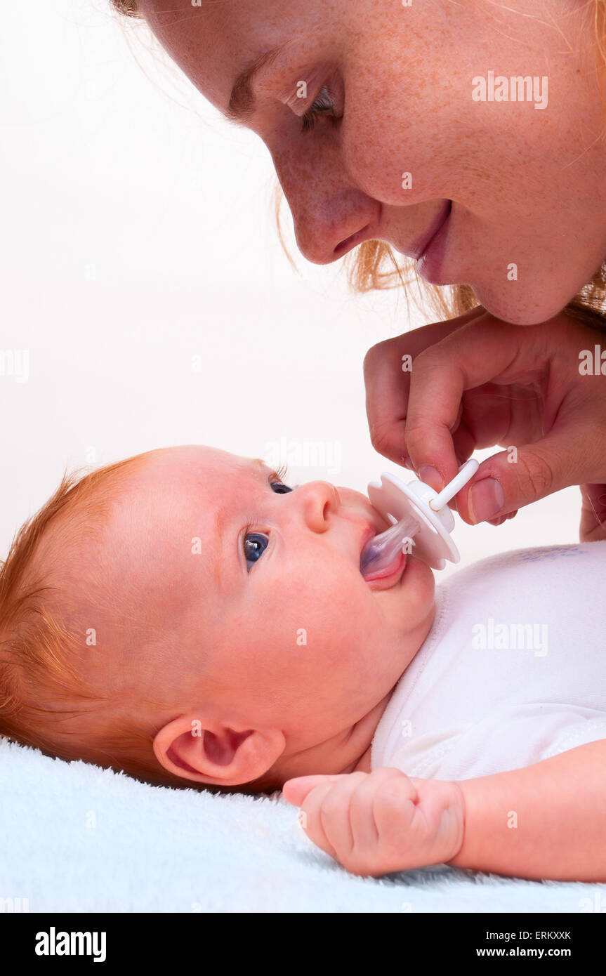 giving a newborn a dummy