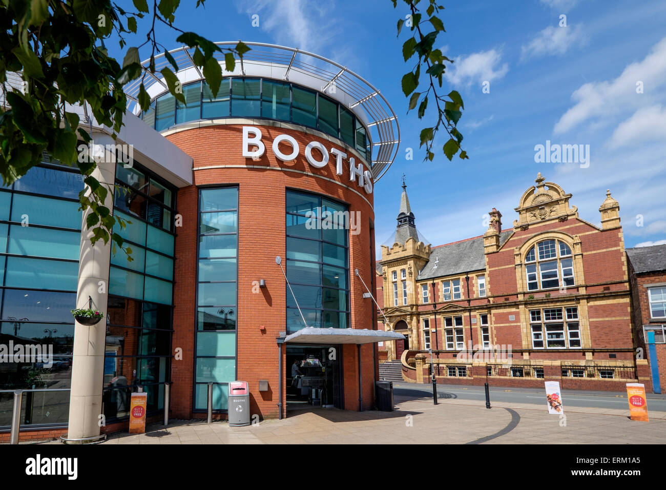 Booths Modern Supermarket in the town centre at Chorley in Lancashire