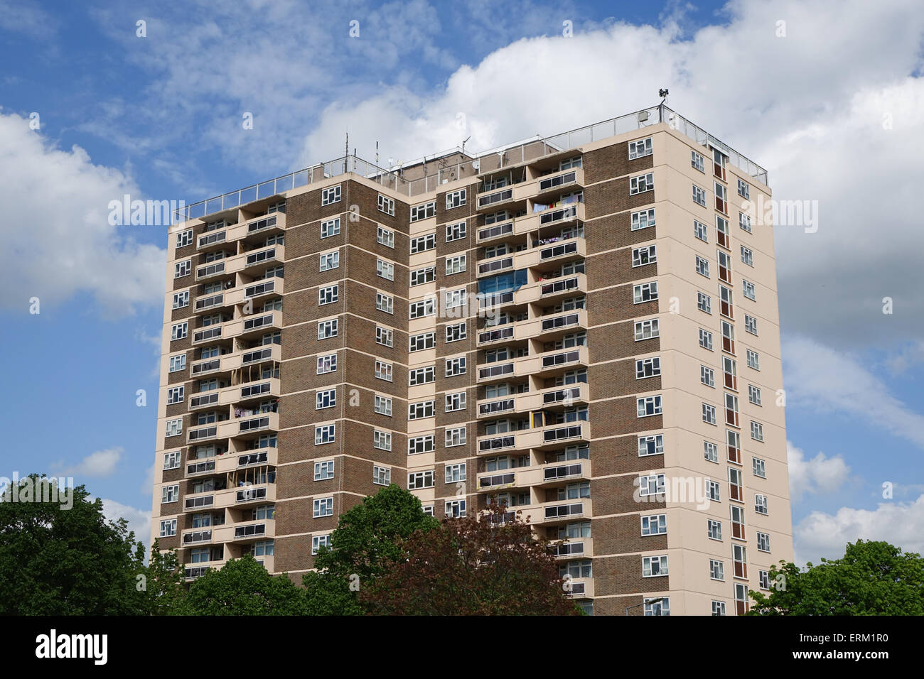 Shuttleworth High Rise Flats, beside River Witham, Lincoln Stock Photo