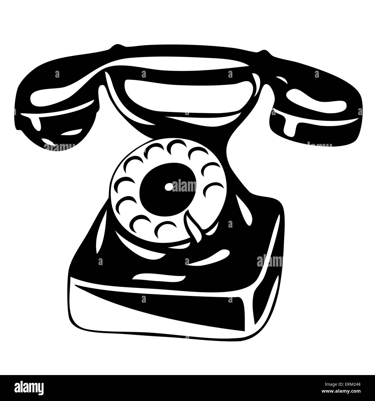 old phone - vector Stock Vector