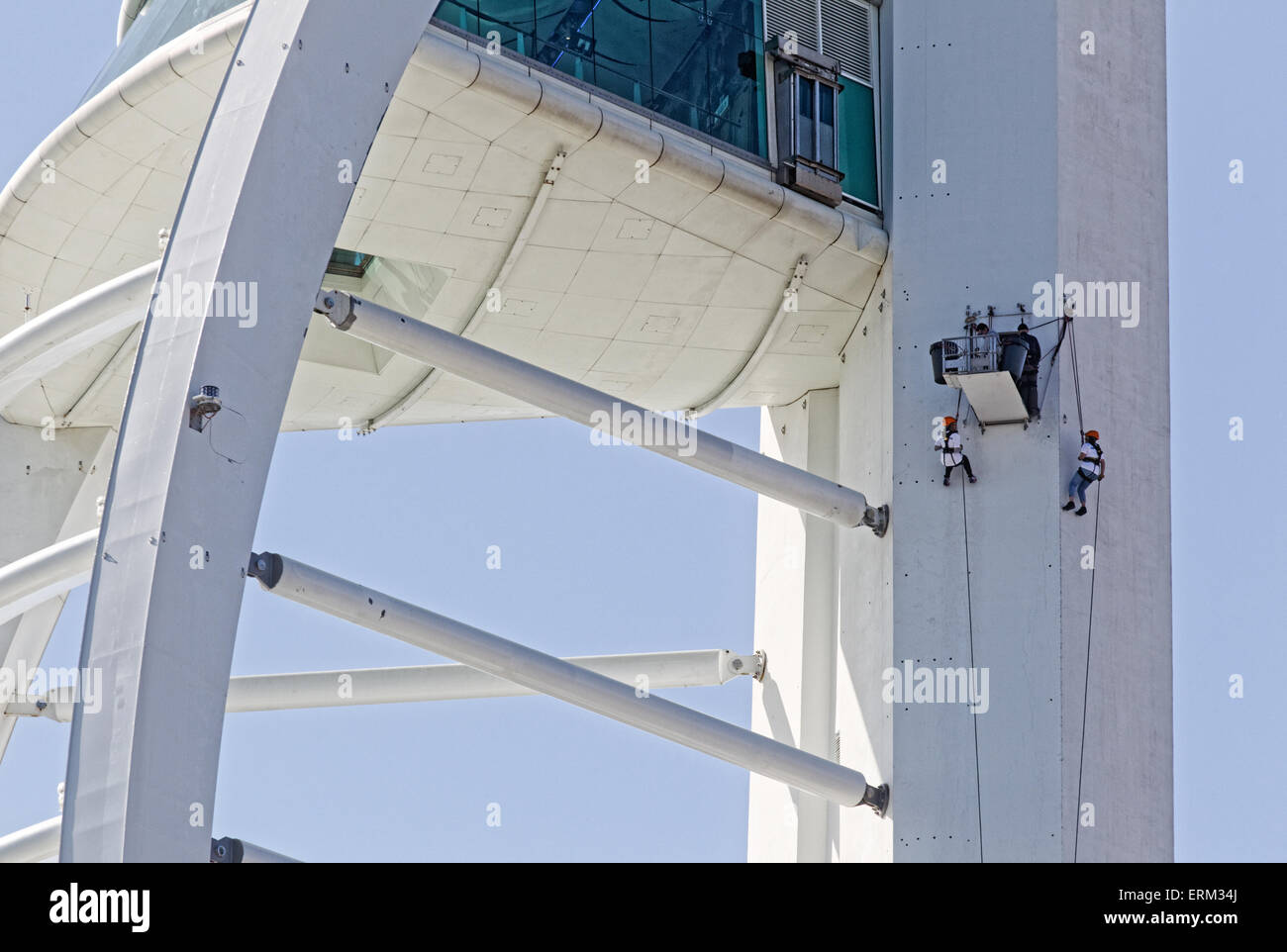 Increasingly popular abseil for charity here from 110 metres down the