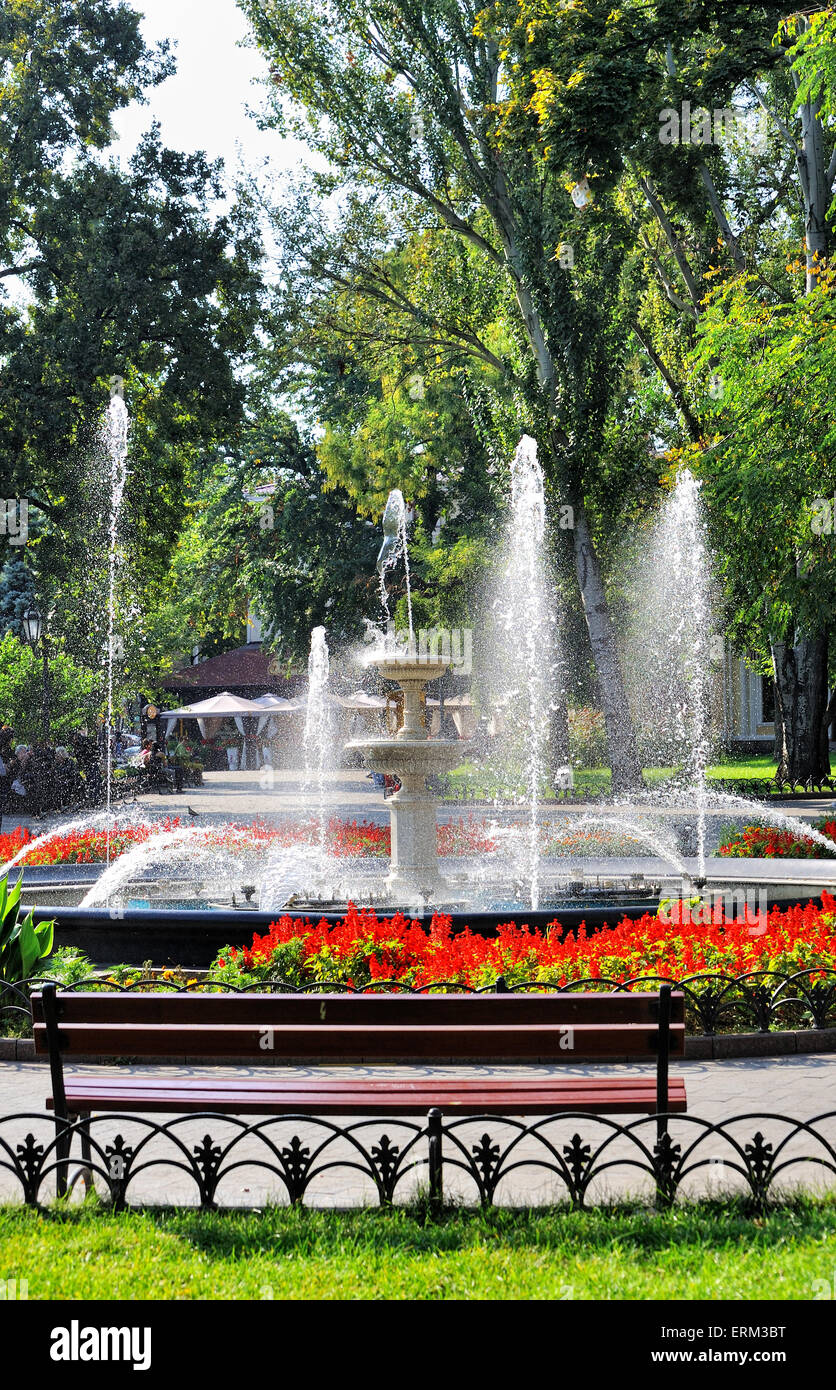 city park with fountain Stock Photo - Alamy