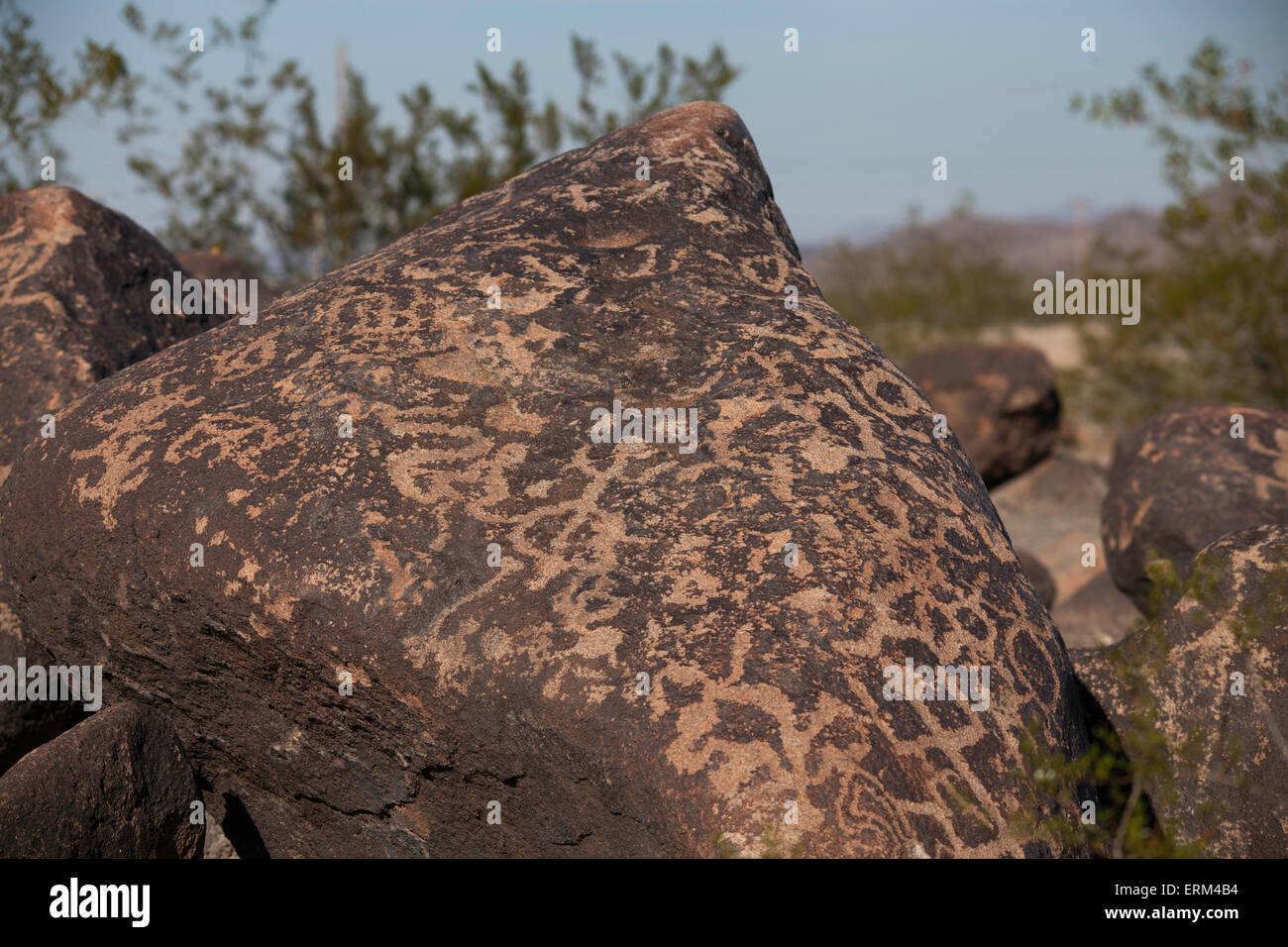 Painted Rock Petroglyph Site Arizona Desert Southwest United States Stock Photo