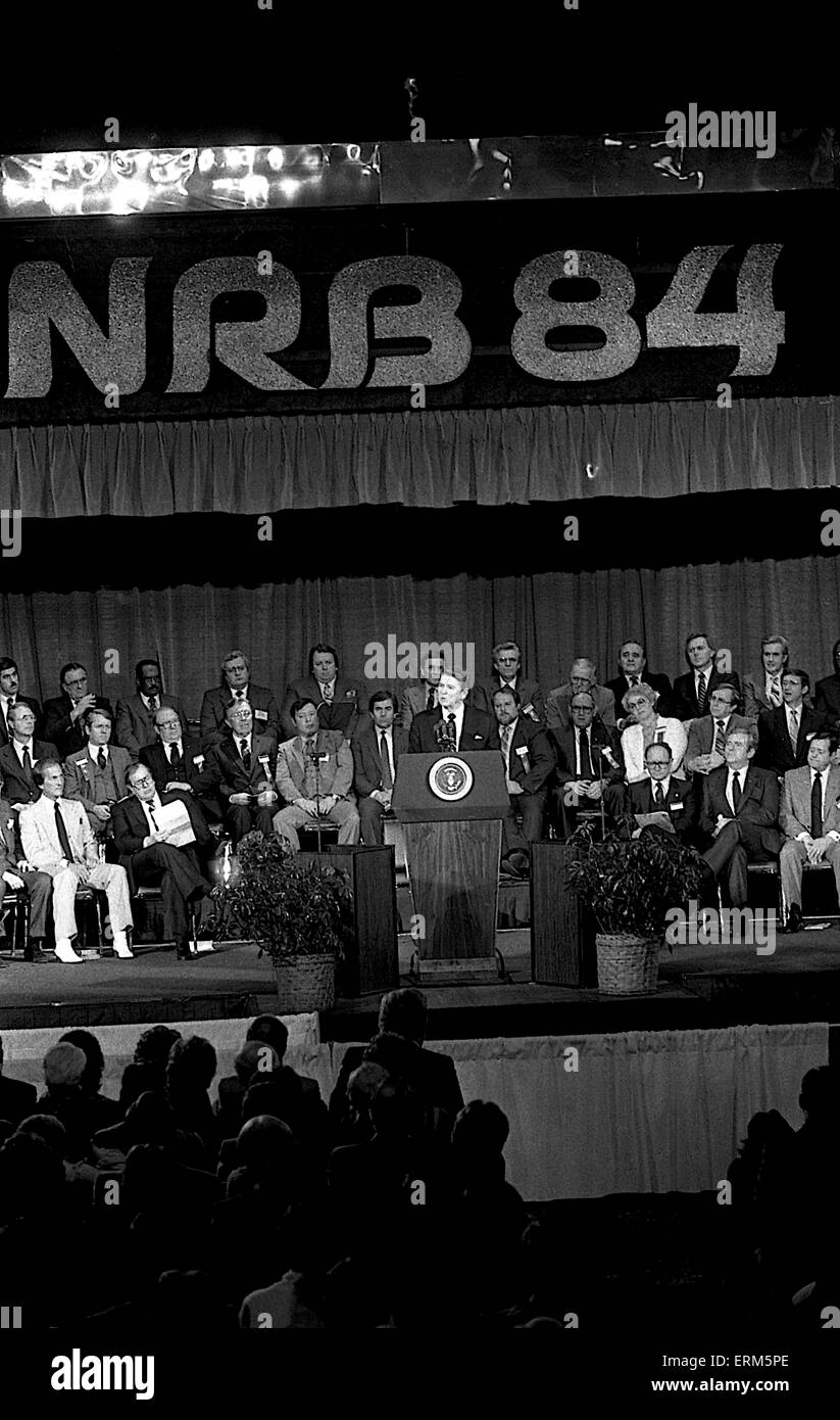 Washington. DC., USA, 30th January 1984 President Ronald Reagan attends ...