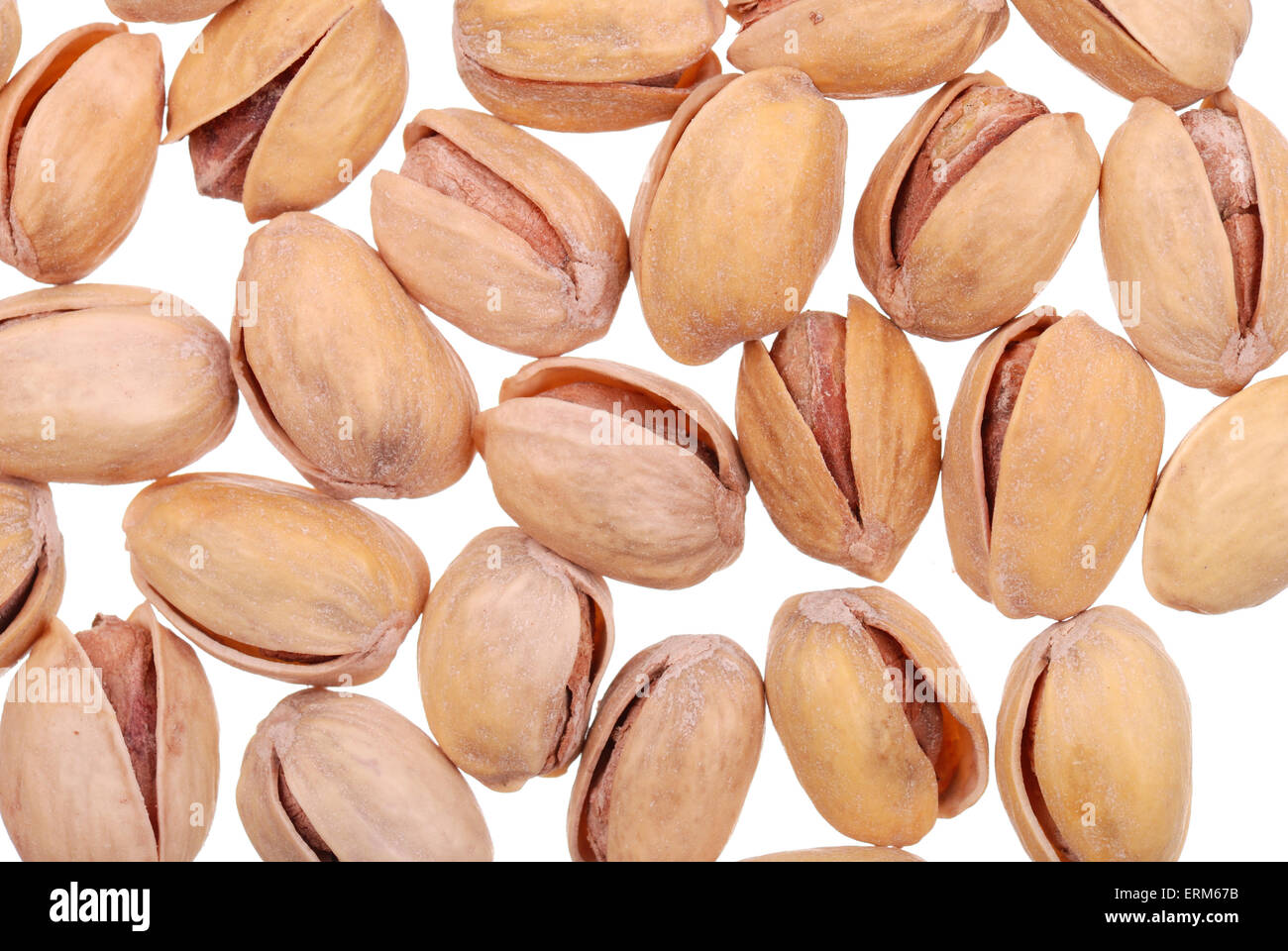 Handful of pistachios nuts isolated on white Stock Photo Alamy