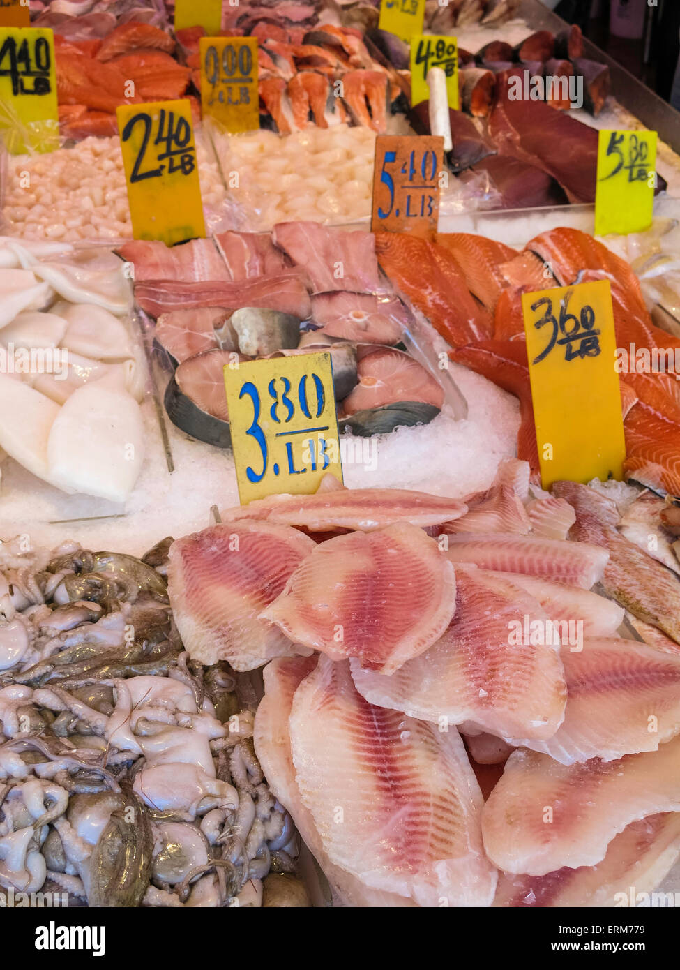 Fish Market, Chinatown, NYC Stock Photo Alamy
