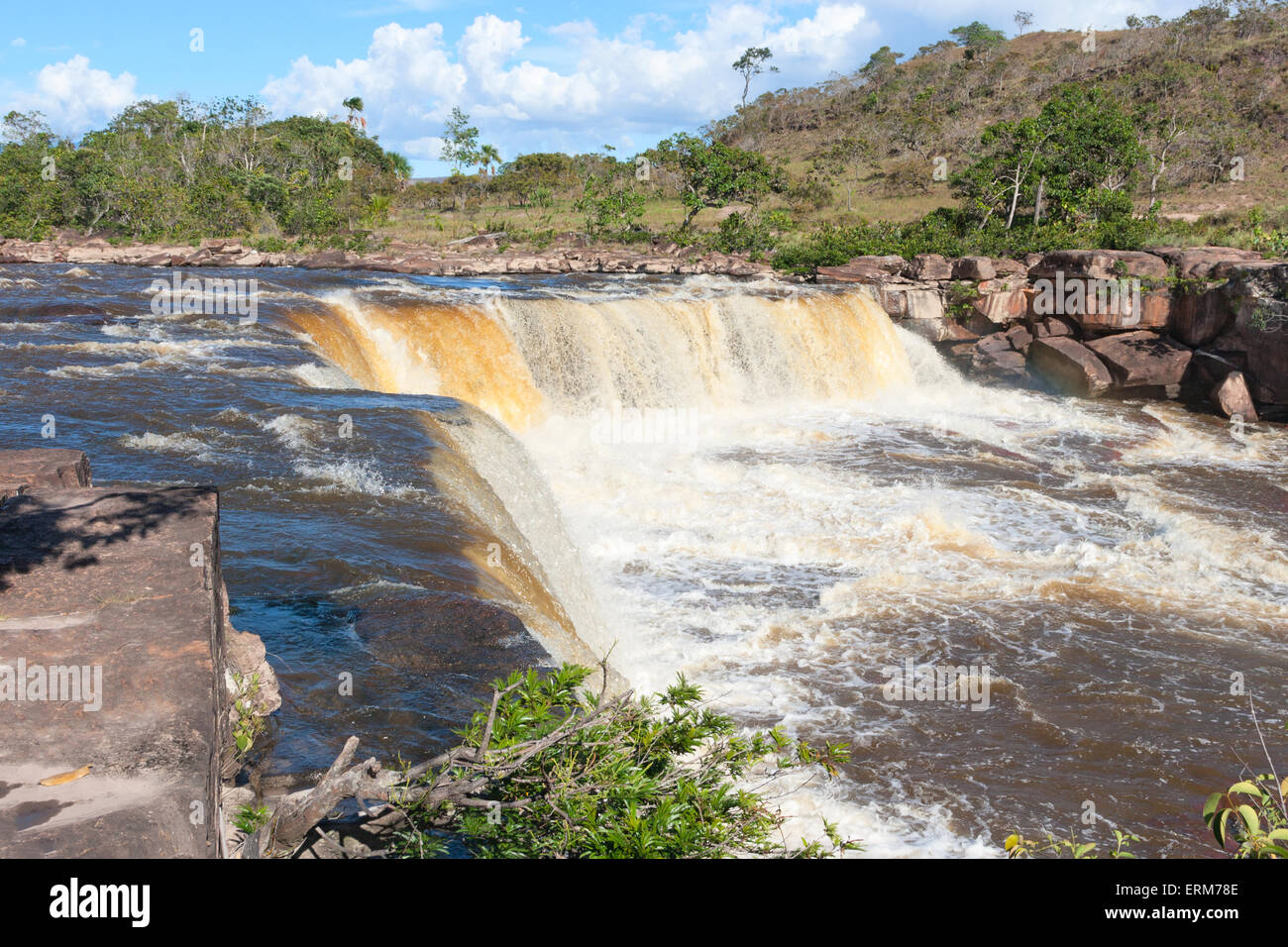 Waterfall in Canaima national park, Venezuela Stock Photo