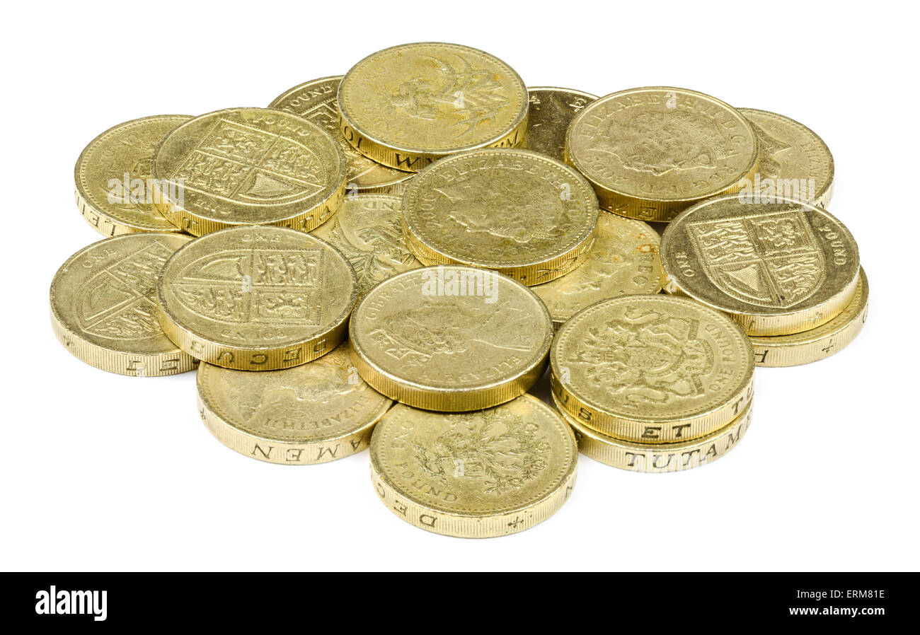 Pile of pound coins hi-res stock photography and images - Alamy