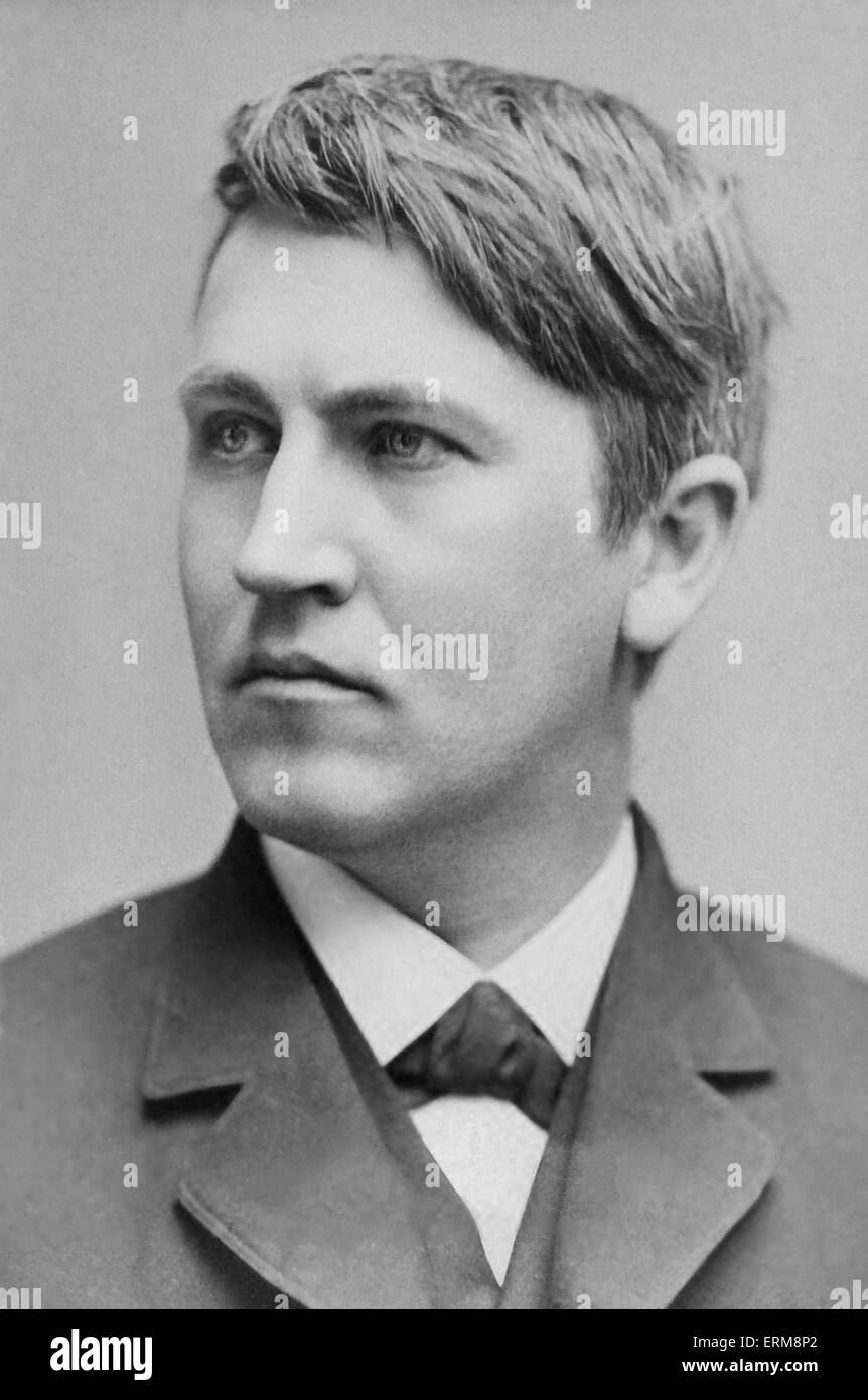 THOMAS EDISON (1847-1931) American inventor and businessman in 1878 Stock Photo