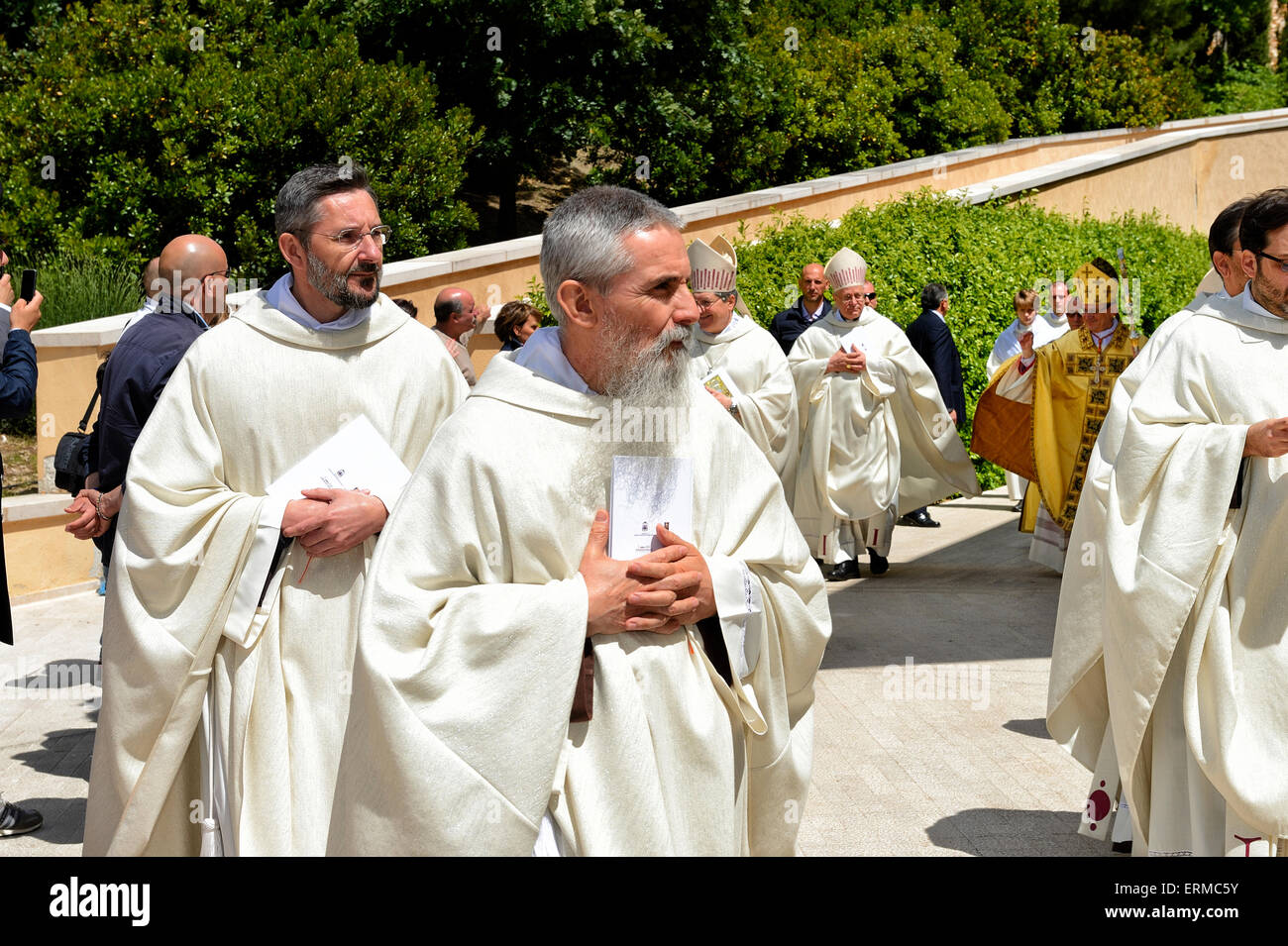 Apulia, San Giovanni Rotondo, Eucharistic Celebration  for the permanent exposition of the body of St. Pio 01st June 2013 Stock Photo