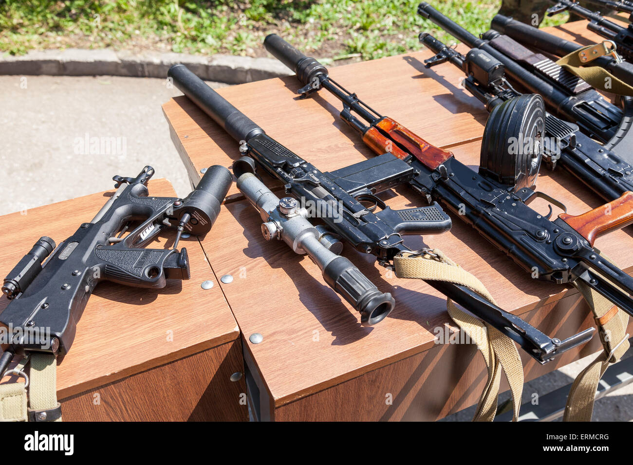 Russian weapons. Samples of Russian small arms Stock Photo Alamy