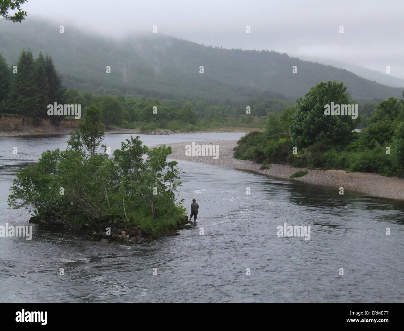 Fly fishing in the Scottish Highlands Stock Photo Alamy