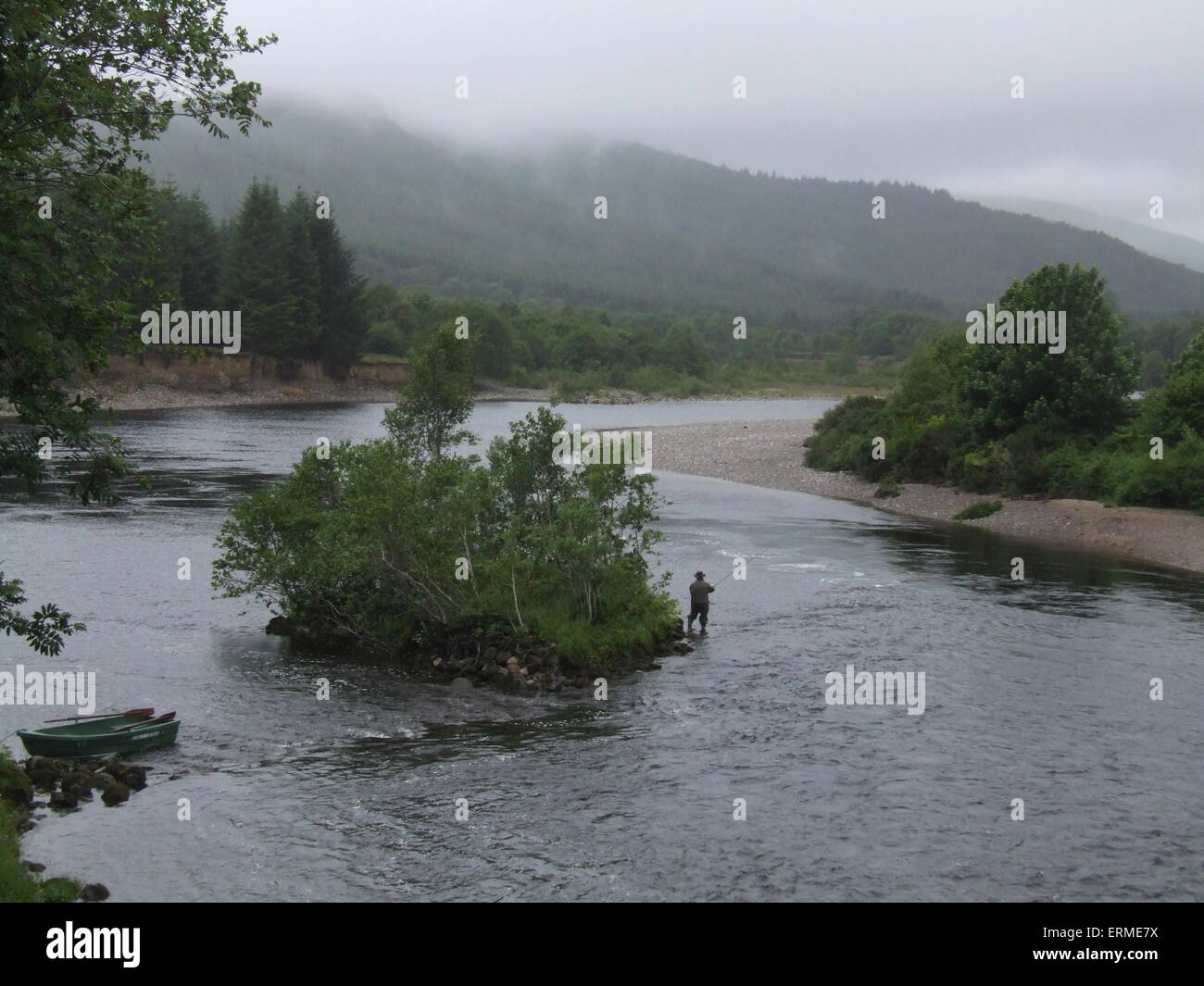 Fly fishing in the Scottish Highlands Stock Photo Alamy