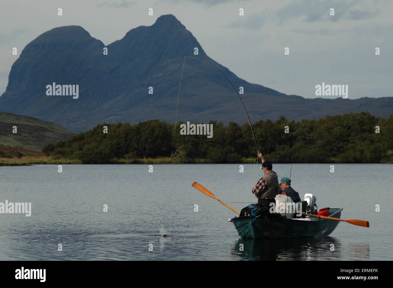 Fly fishing in the Scottish Highlands Stock Photo Alamy