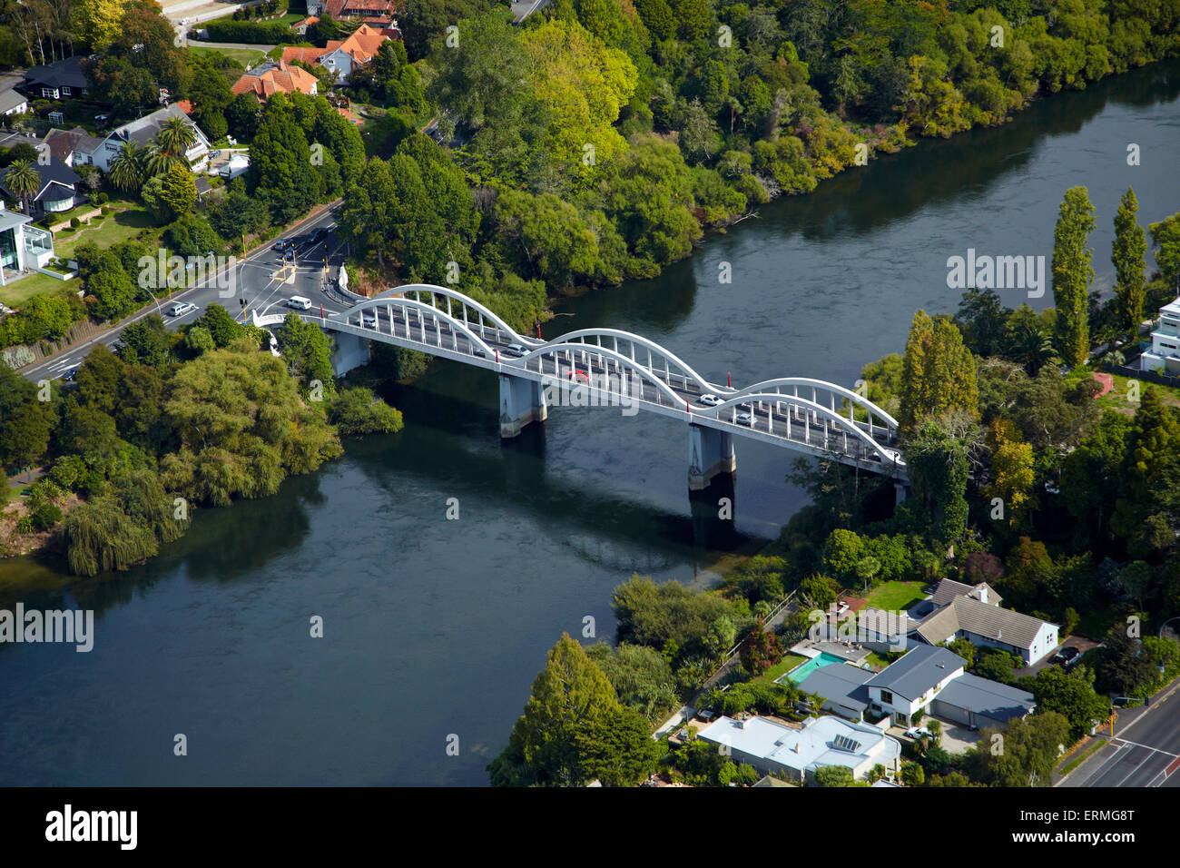 Waikato River and Fairfield Bridge (1937), Hamilton, Waikato, North
