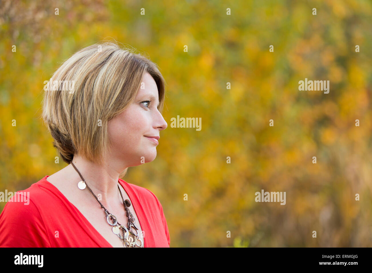 Mature Blonde Fall Foliage High Resolution Stock Photography and Images ...