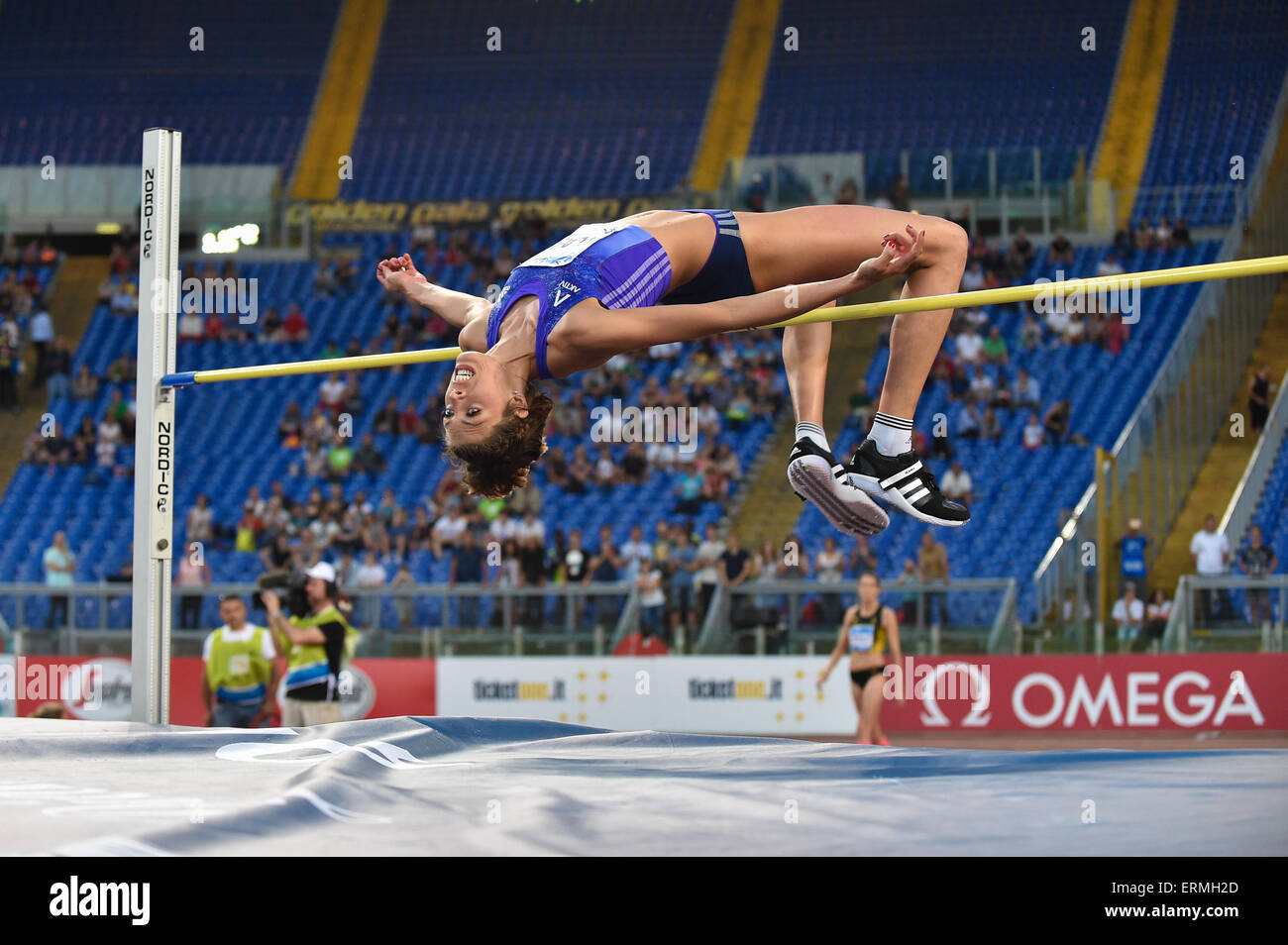 Rome, Italy. 04th June, 2015. IAAF Diamond League Rome Golden Gala. Blanka Vlasic (CRO) competes in the Womens high jump Credit:  Action Plus Sports/Alamy Live News Stock Photo