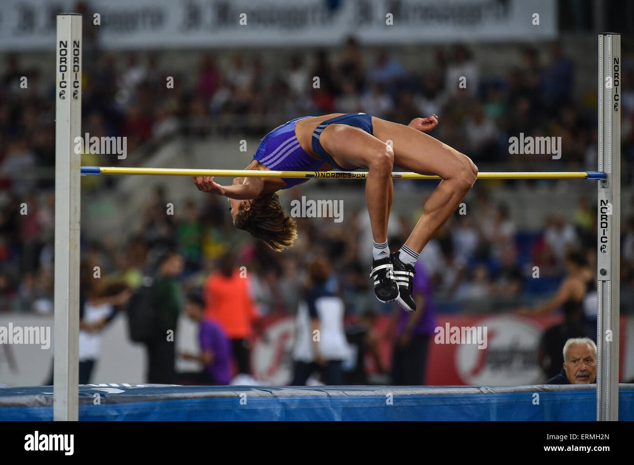 Rome, Italy. 04th June, 2015. IAAF Diamond League Rome Golden Gala. Blanka Vlasic (CRO) competes in the Womens high jump Credit:  Action Plus Sports/Alamy Live News Stock Photo