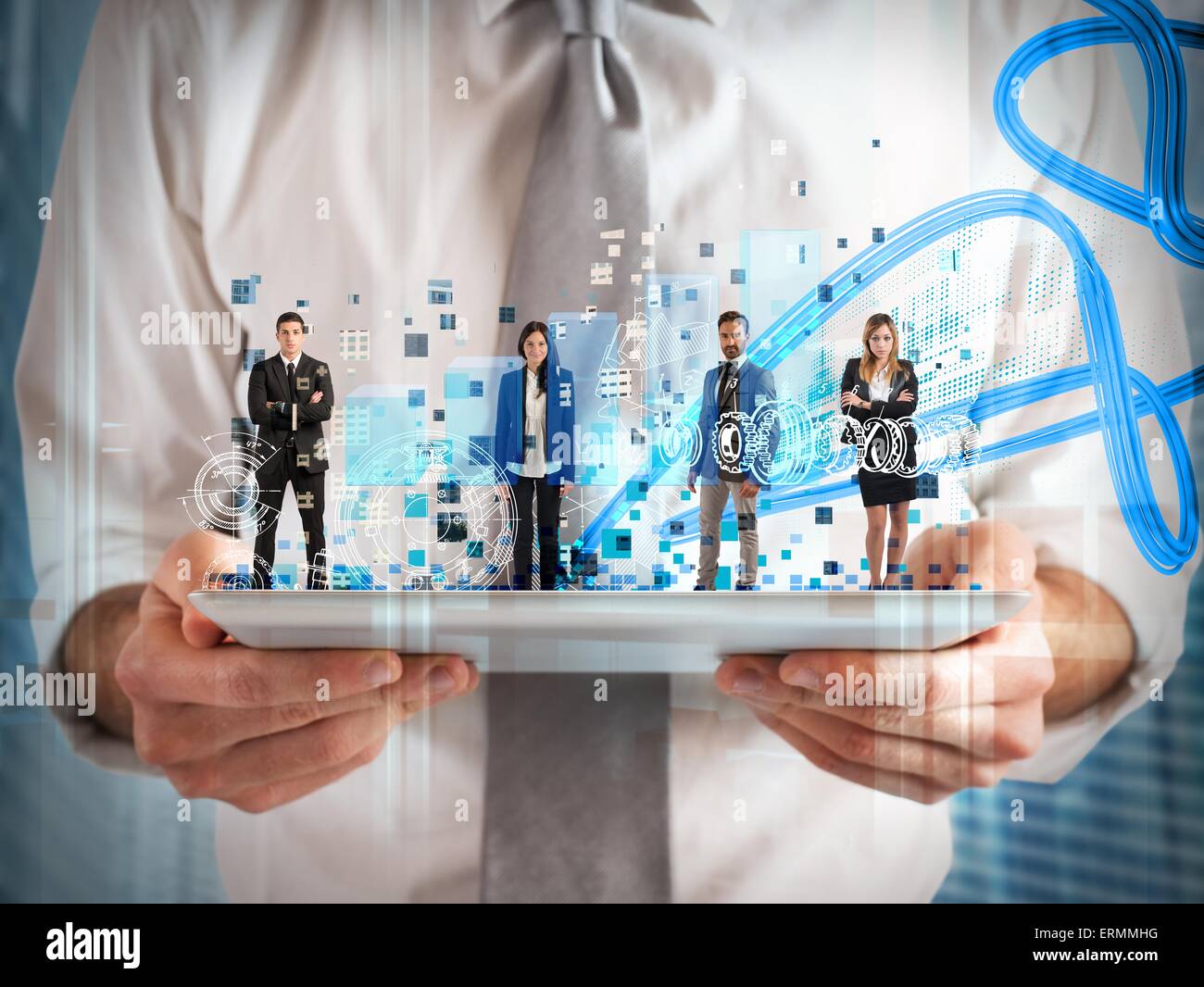 Business team tablet Stock Photo