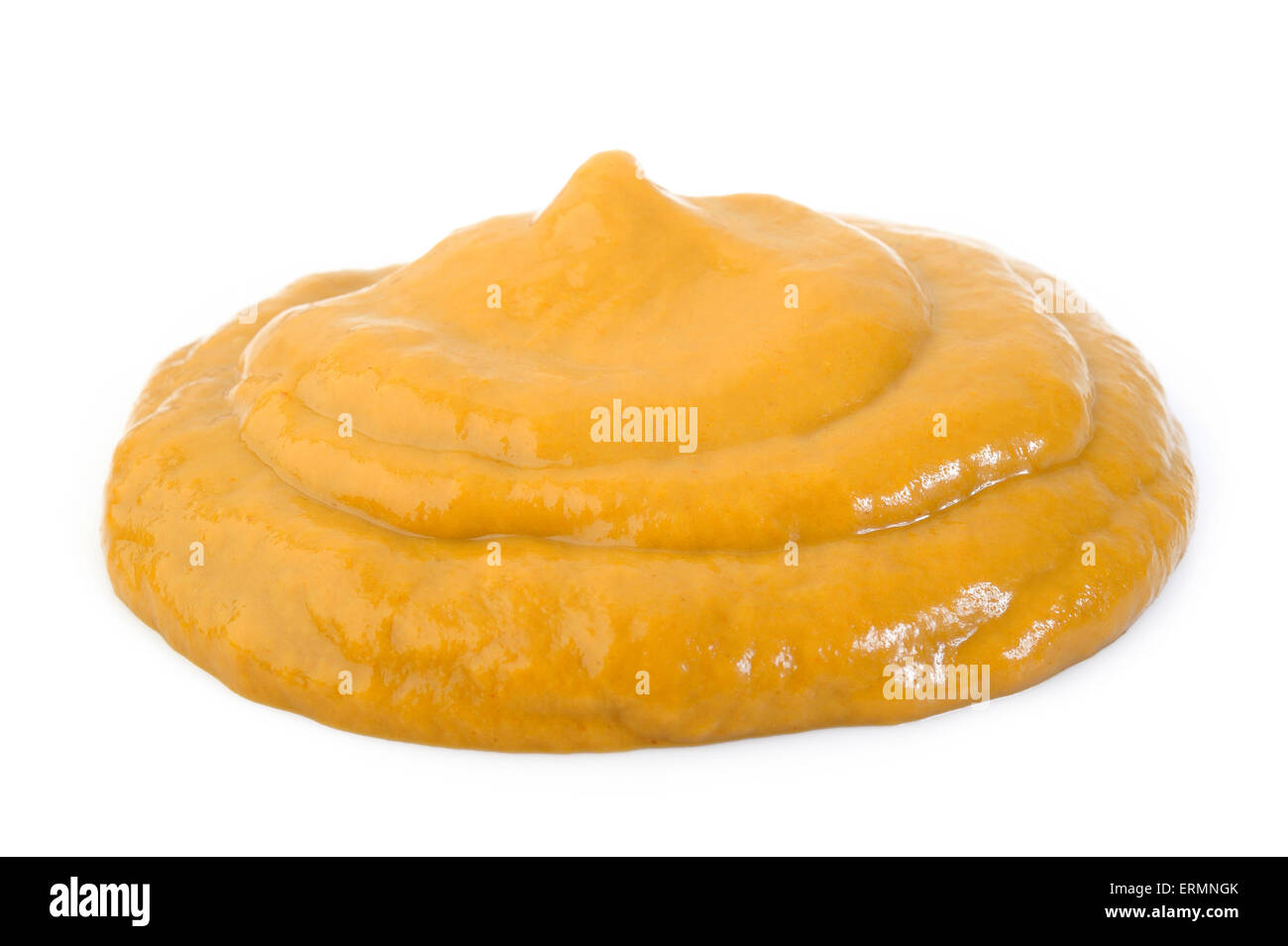 Mustard sauce isolated on white background Stock Photo Alamy