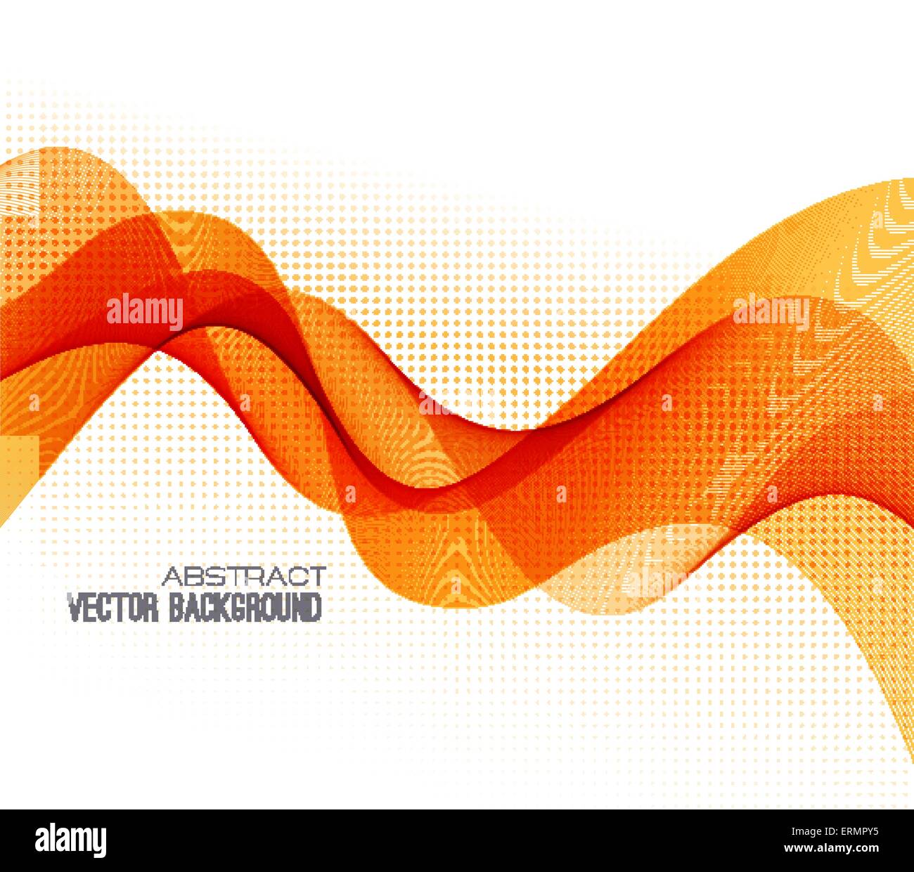 Vector Abstract orange curved lines background. Template brochure ...