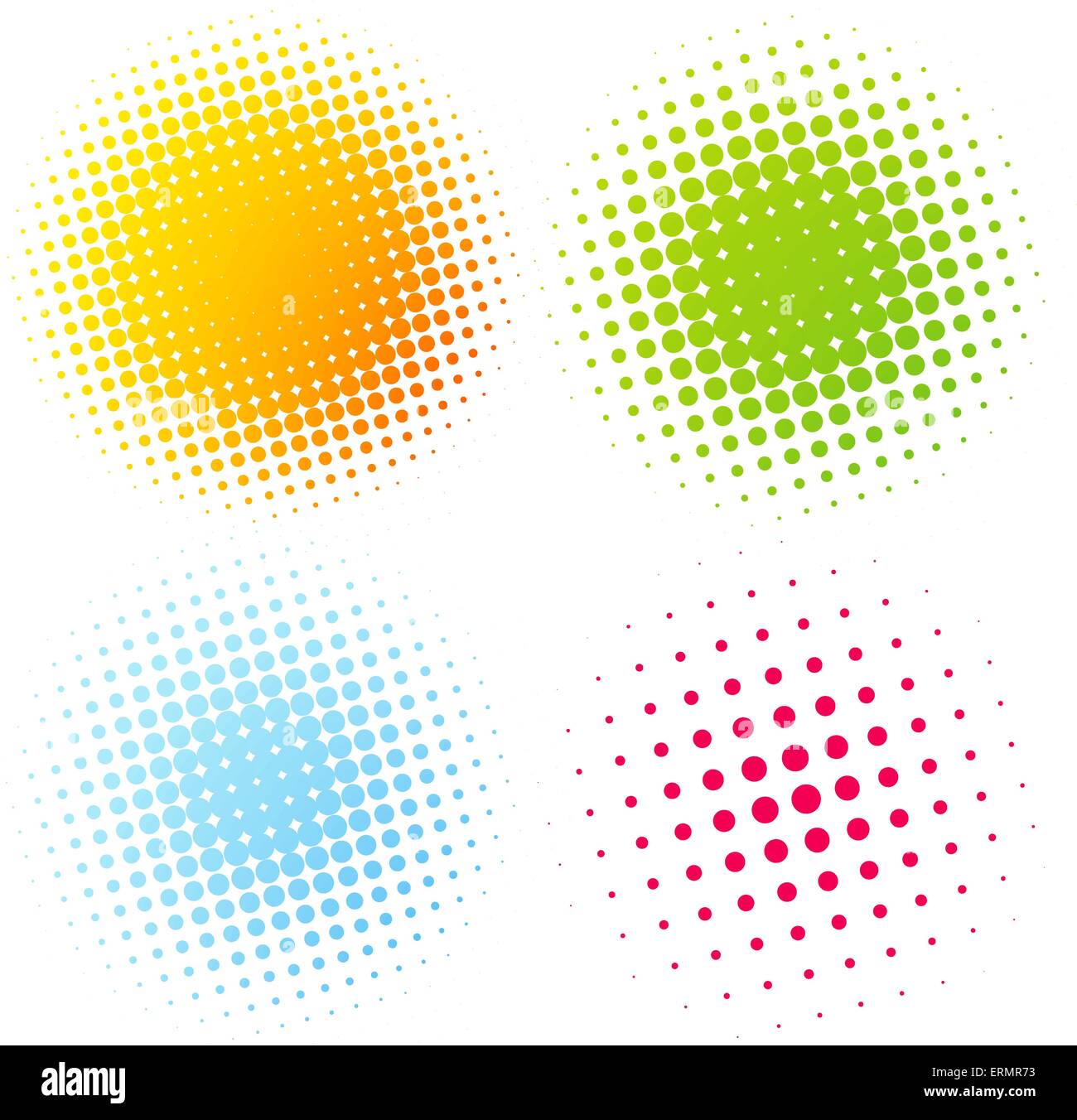 Set of Abstract Halftone Design Elements. Vector illustration Stock ...
