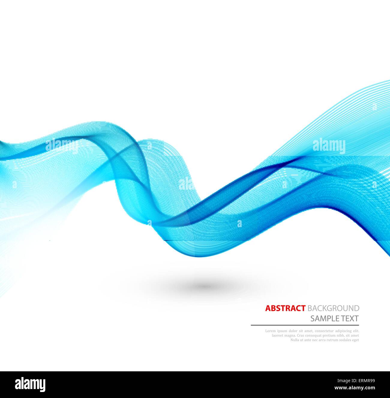 Vector Abstract blue curved lines background. Template brochure design