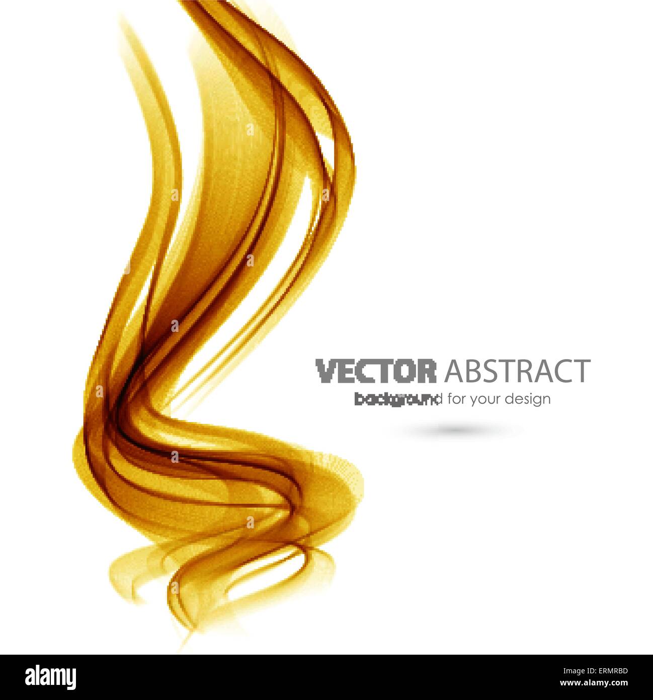 Abstract template background with orange curved wave. Wavy lines Stock ...