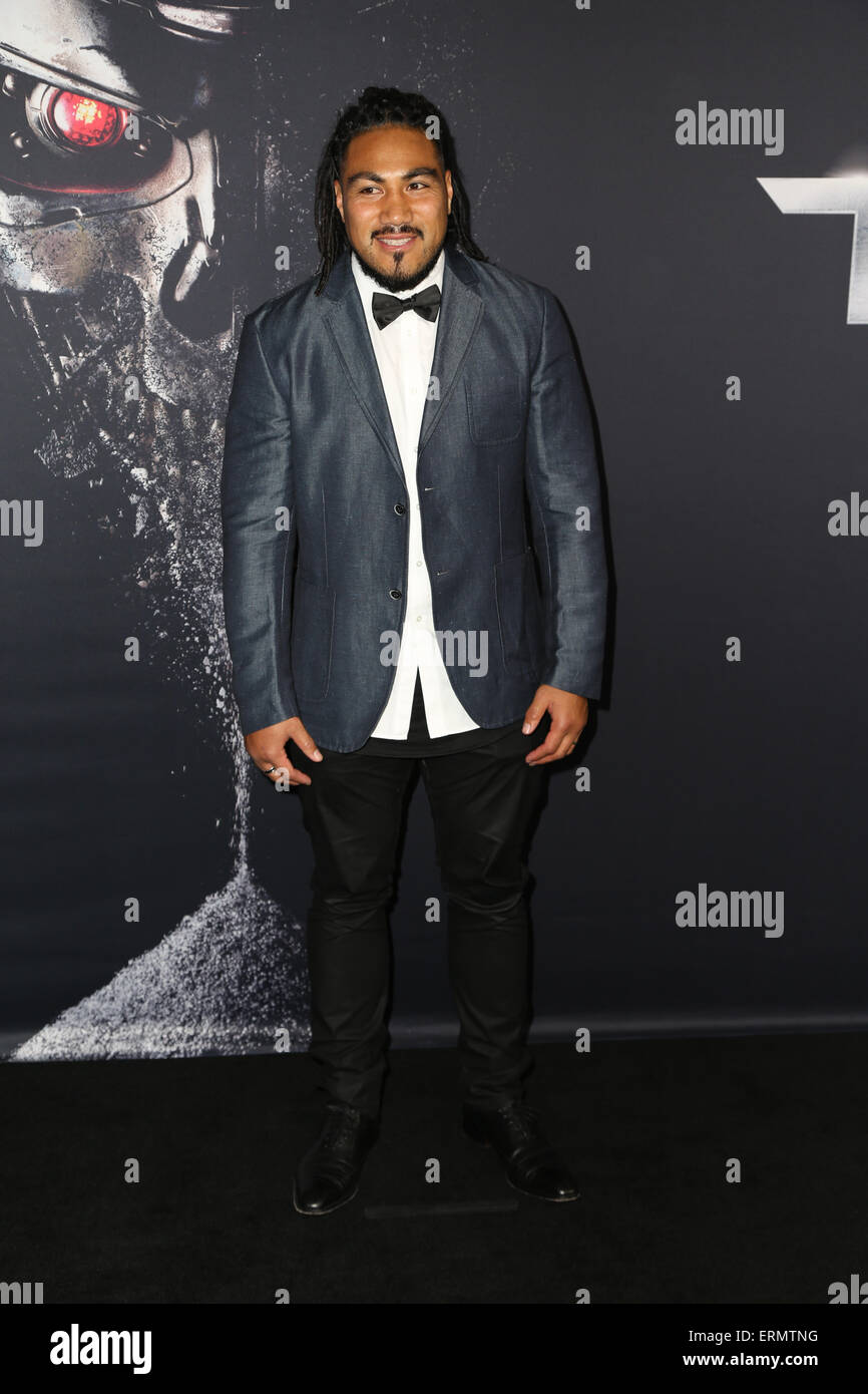 Sydney, Australia. 4 June 2015. Pictured: All Black Rugby Player Ma’a Nonu. Celebrities arrived on the red carpet for the Premiere of Terminator Genisys at Event Cinemas, George Street. Credit: Richard Milnes/Alamy Live News Stock Photo