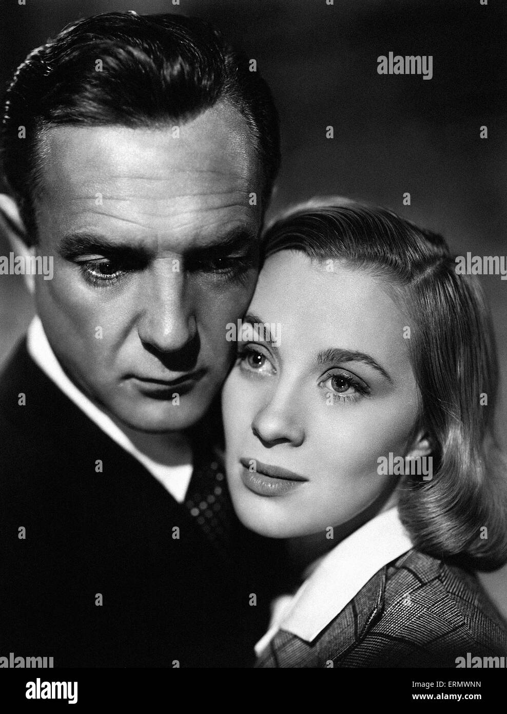 Portrait of Mai Zetterling in Blackmaled Stock Photo