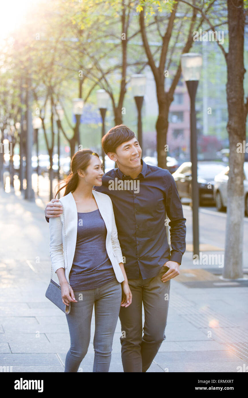 Young chinese couple walking in hi-res stock photography and images - Alamy