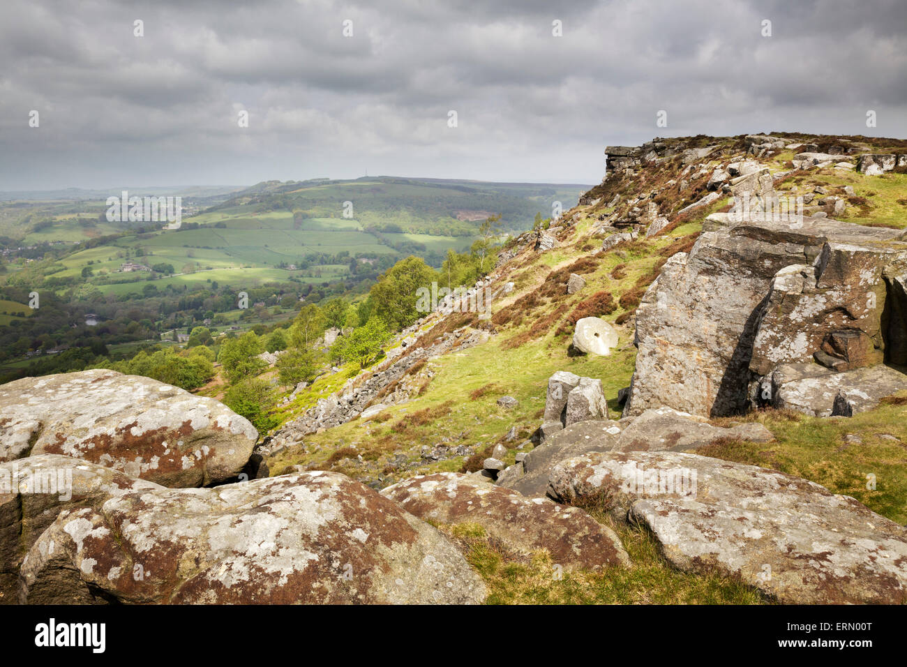 Curbar Edge, Derbyshire, England Stock Photo