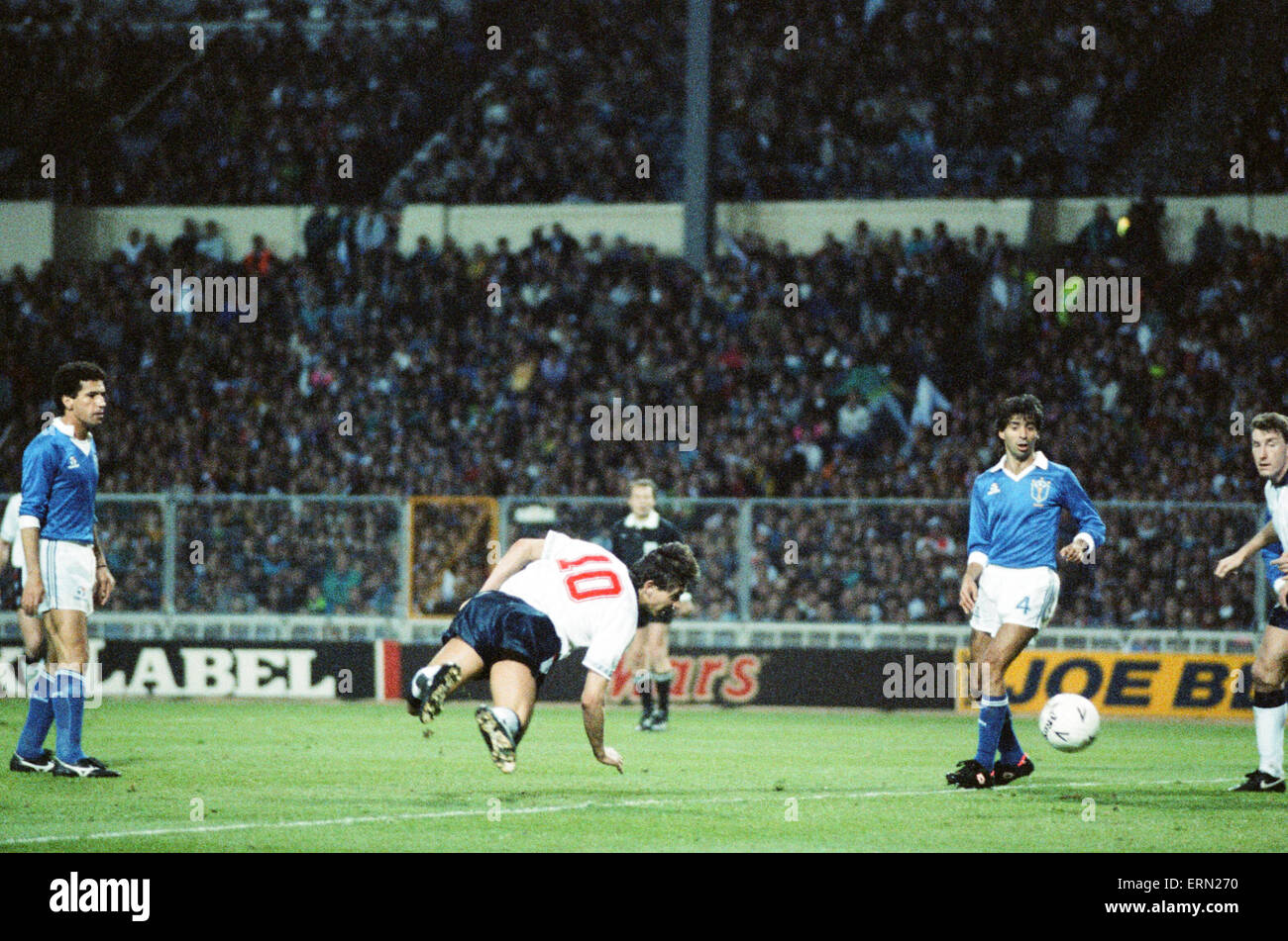 England V Brazil 28th March 1990 Wembley Gary Lineker Heads The